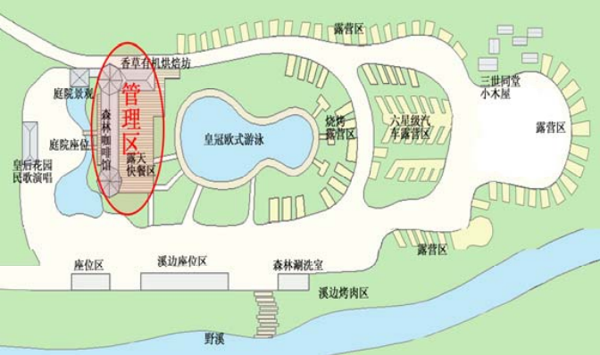 皇后鎮森林露營區平面布置圖 皇后鎮森林露營區平面布置圖