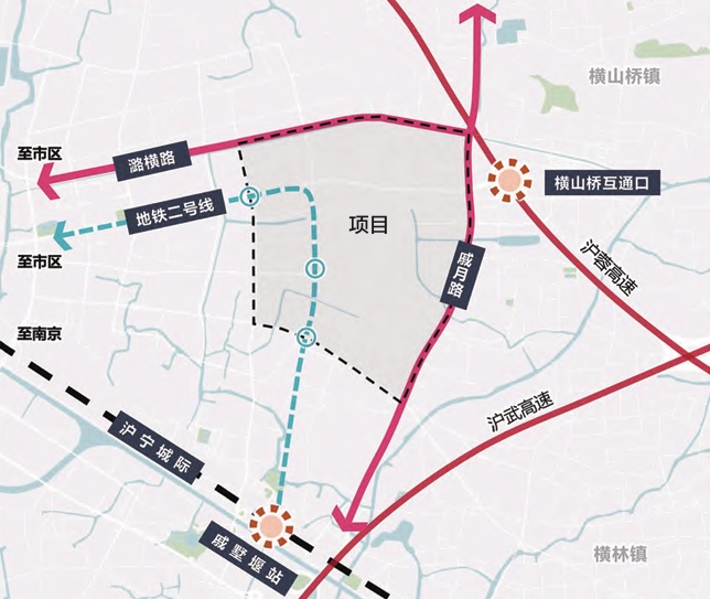 省莊片區交通條件示意圖